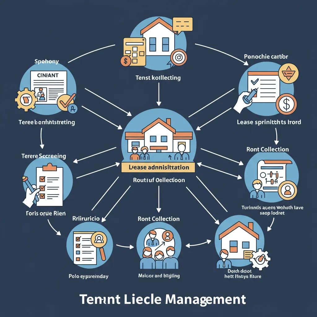 Visual representation of tenant lifecycle management stages enhancing rental property success